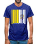 Vatican City Barcode Style Flag Mens T-Shirt