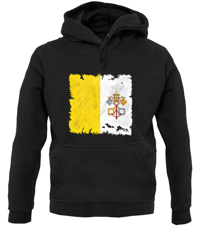 Vatican City Grunge Style Flag unisex hoodie
