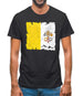 Vatican City Grunge Style Flag Mens T-Shirt