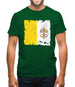 Vatican City Grunge Style Flag Mens T-Shirt