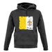 Vatican City Grunge Style Flag unisex hoodie
