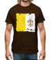 Vatican City Grunge Style Flag Mens T-Shirt