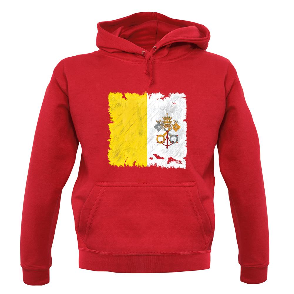 Vatican City Grunge Style Flag unisex hoodie