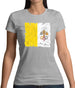 Vatican City Grunge Style Flag Womens T-Shirt