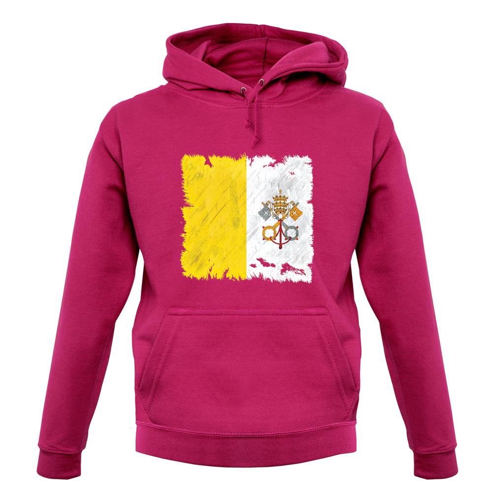 Vatican City Grunge Style Flag unisex hoodie