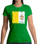 Vatican City Grunge Style Flag Womens T-Shirt