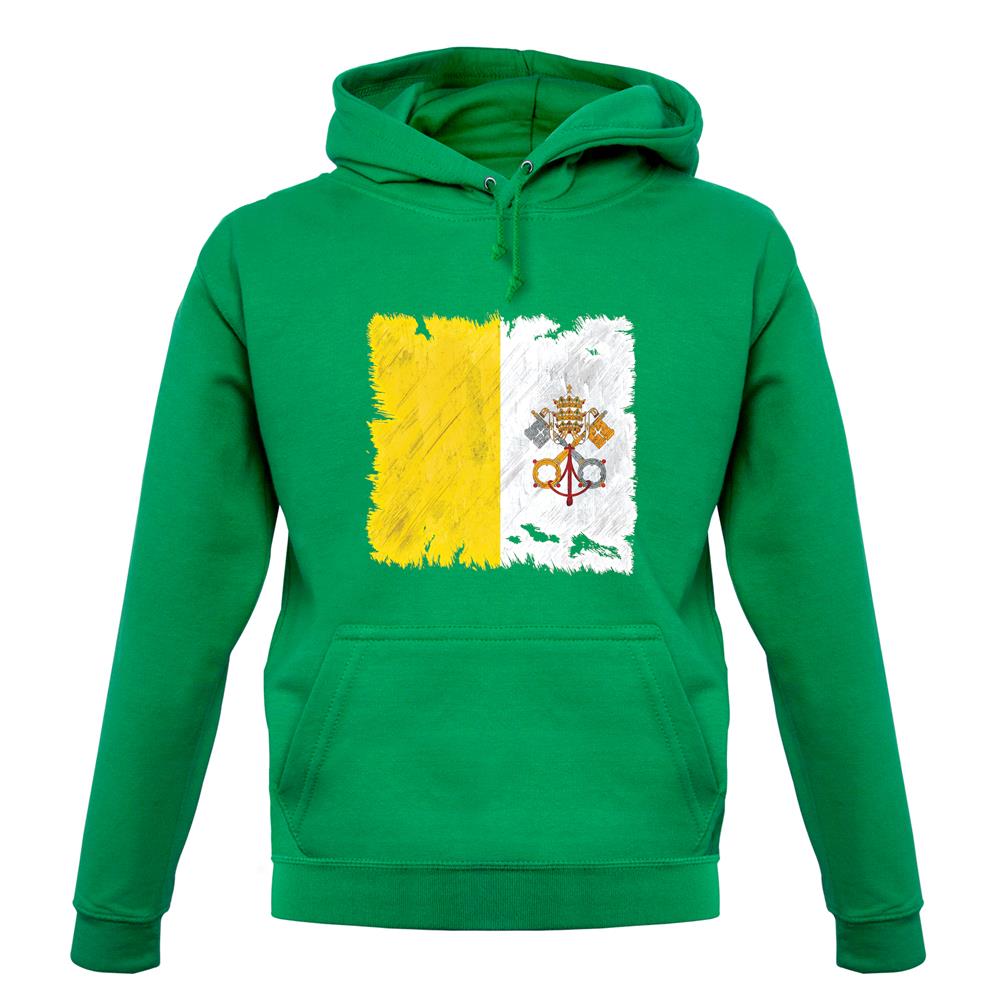 Vatican City Grunge Style Flag unisex hoodie