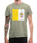 Vatican City Grunge Style Flag Mens T-Shirt