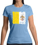 Vatican City Grunge Style Flag Womens T-Shirt