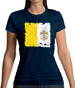 Vatican City Grunge Style Flag Womens T-Shirt