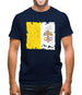 Vatican City Grunge Style Flag Mens T-Shirt