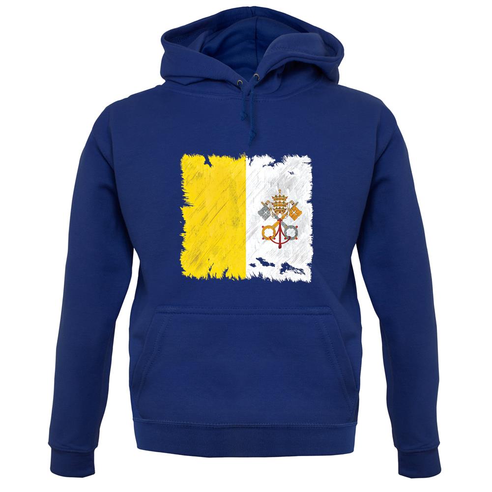 Vatican City Grunge Style Flag unisex hoodie
