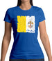 Vatican City Grunge Style Flag Womens T-Shirt