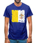 Vatican City Grunge Style Flag Mens T-Shirt