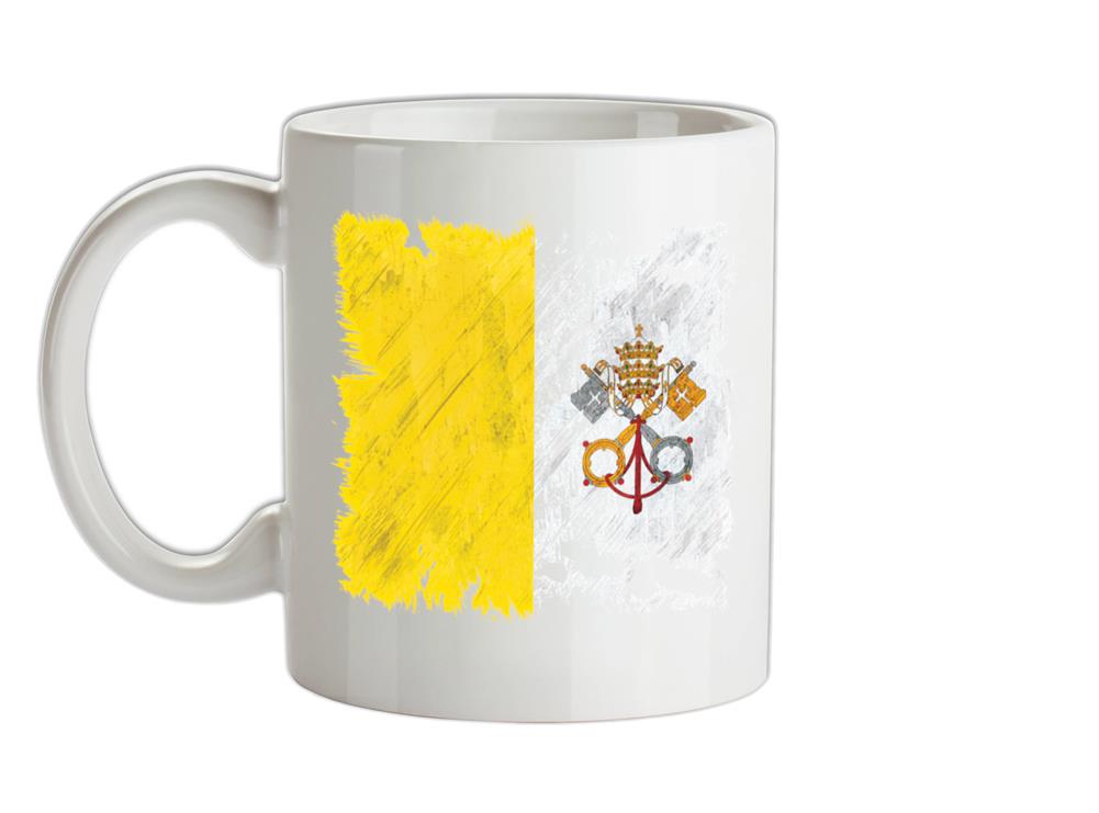 Vatican City Grunge Style Flag Ceramic Mug