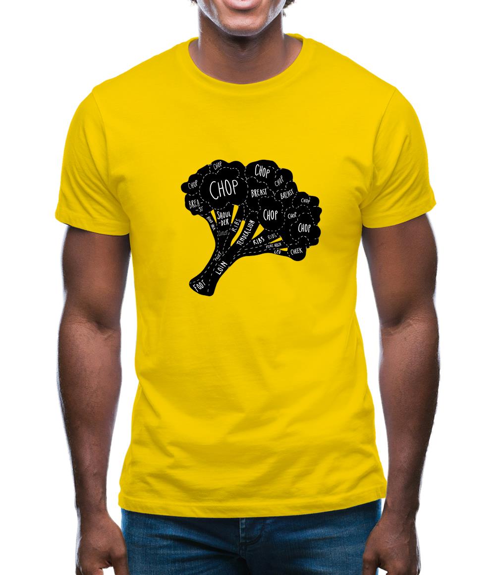 Butcher Broccoli Diagram Mens T-Shirt