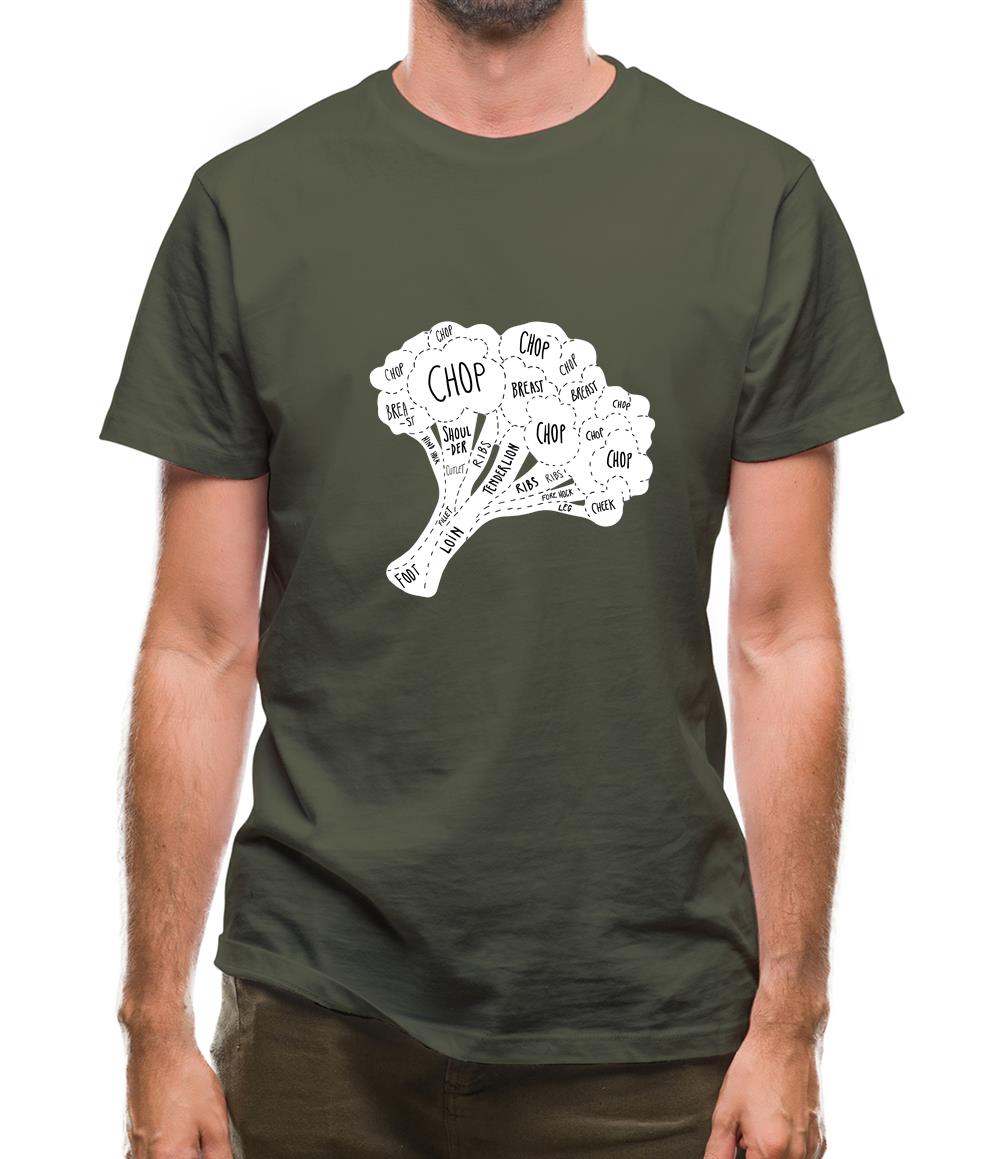 Butcher Broccoli Diagram Mens T-Shirt