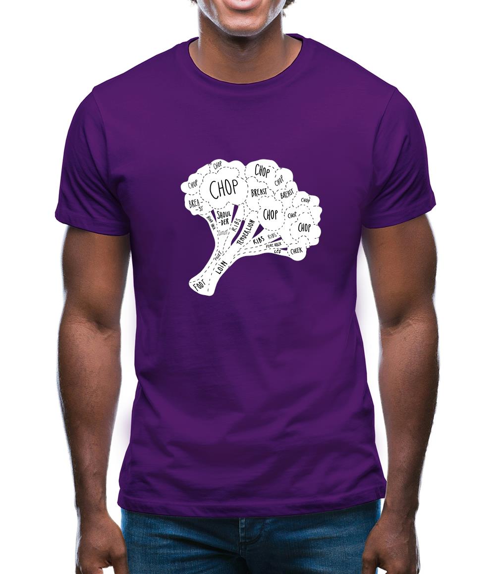 Butcher Broccoli Diagram Mens T-Shirt