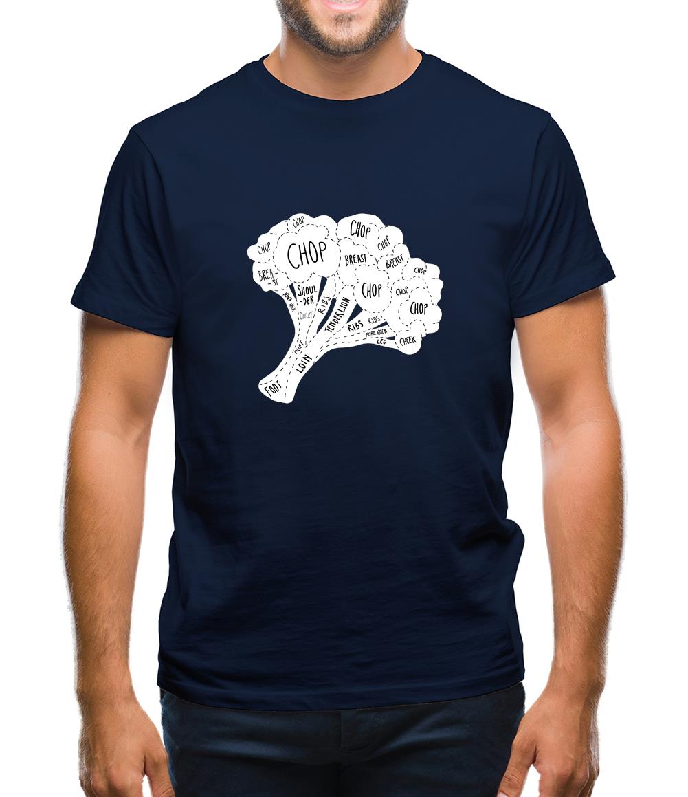 Butcher Broccoli Diagram Mens T-Shirt
