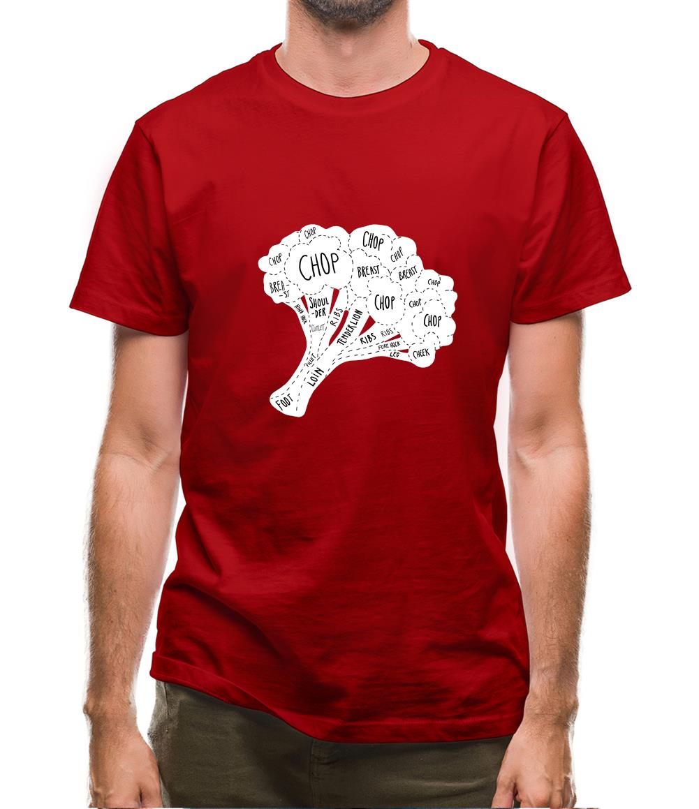 Butcher Broccoli Diagram Mens T-Shirt