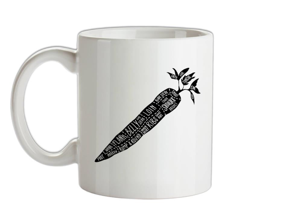 Butcher Carrot Diagram Ceramic Mug