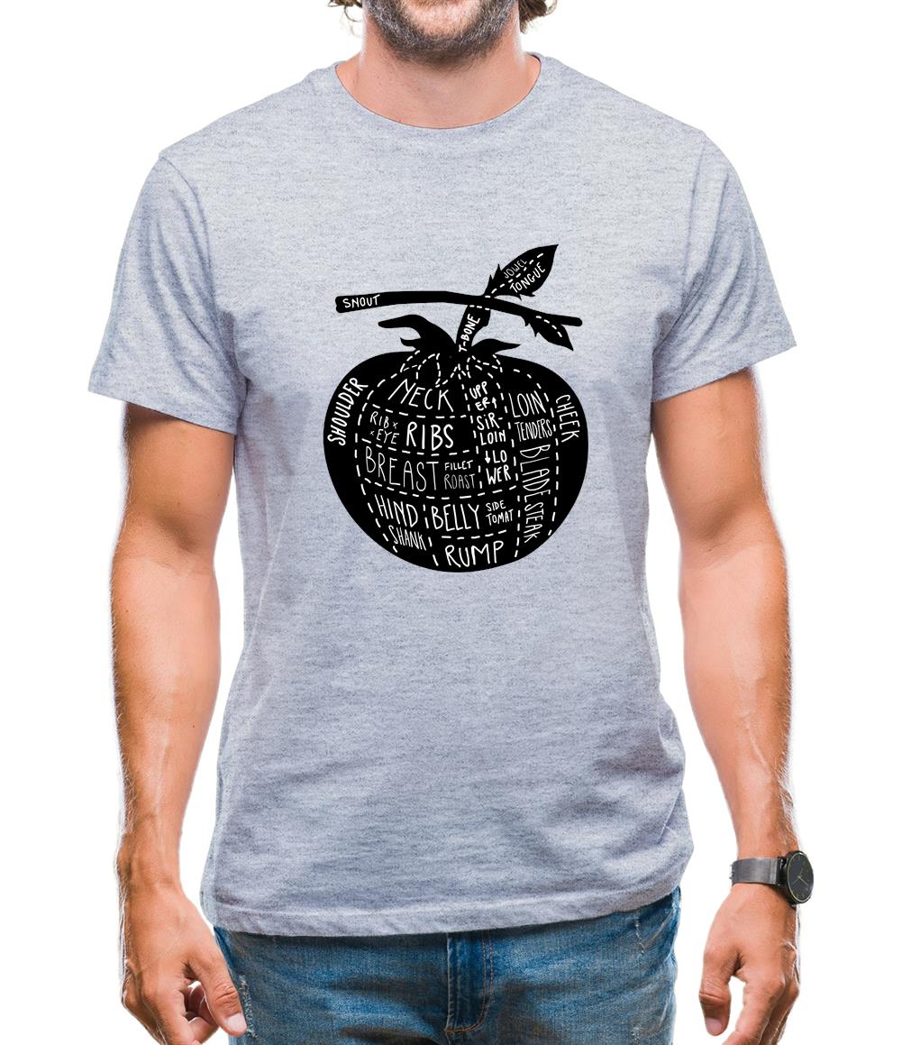 Butcher Tomato Diagram Mens T-Shirt