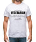 Vegetarian Definition Mens T-Shirt