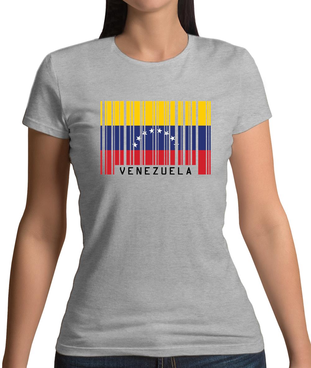 Venezuela Barcode Style Flag Womens T-Shirt