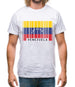 Venezuela Barcode Style Flag Mens T-Shirt