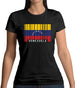 Venezuela Barcode Style Flag Womens T-Shirt