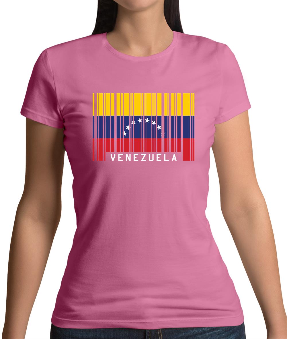 Venezuela Barcode Style Flag Womens T-Shirt