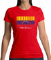 Venezuela Barcode Style Flag Womens T-Shirt