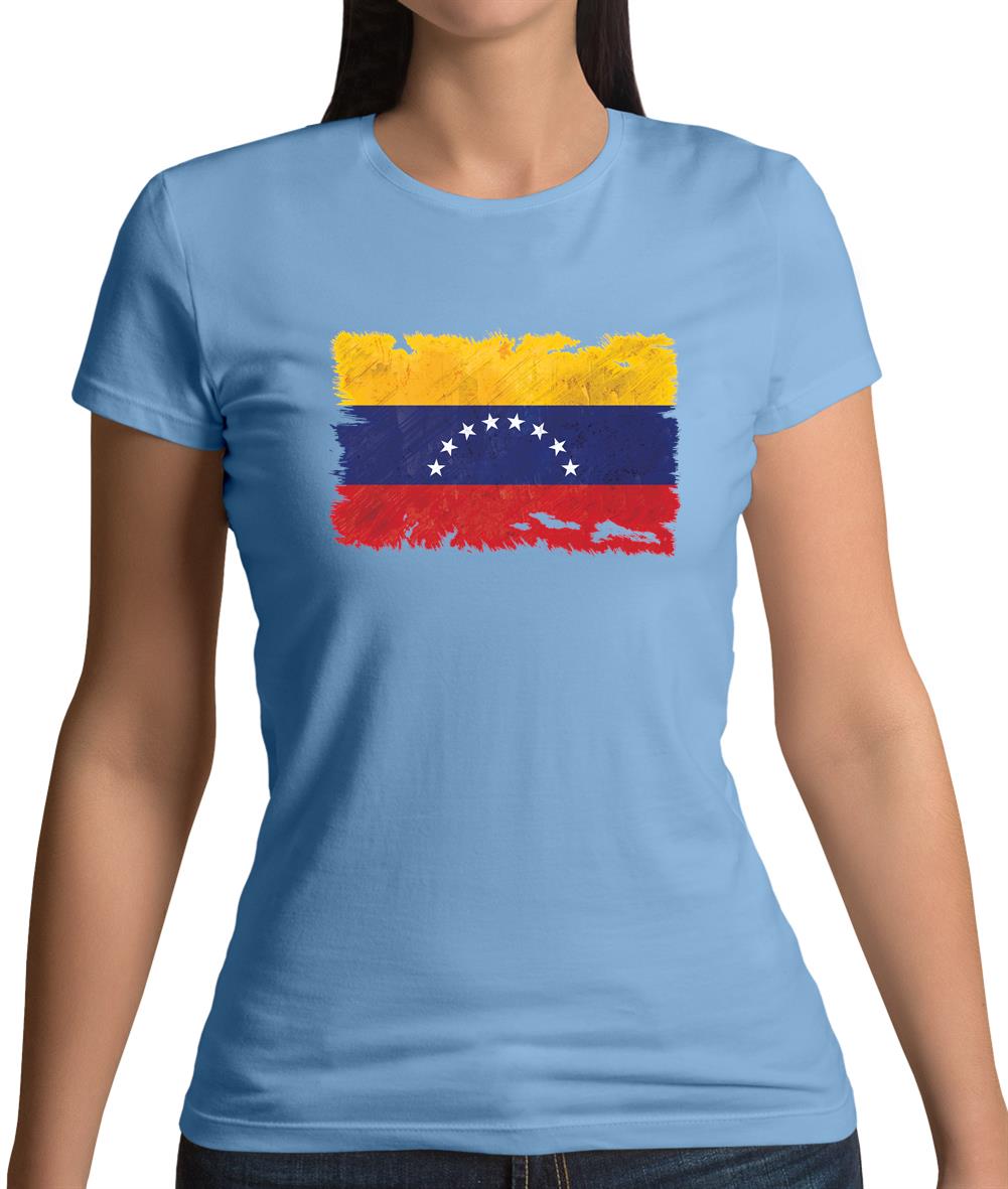 Venezuela Grunge Style Flag Womens T-Shirt