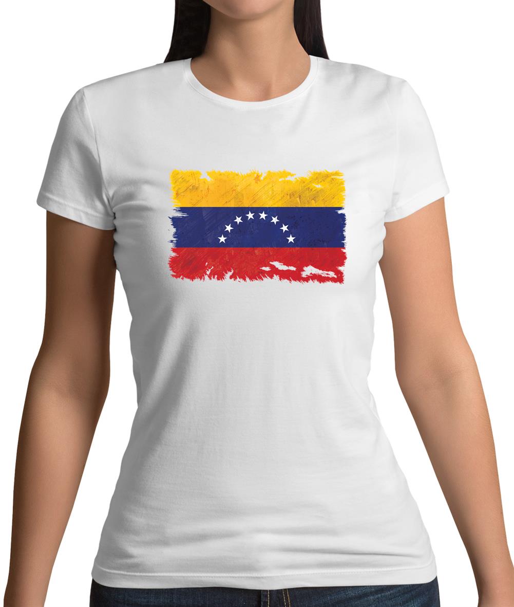 Venezuela Grunge Style Flag Womens T-Shirt