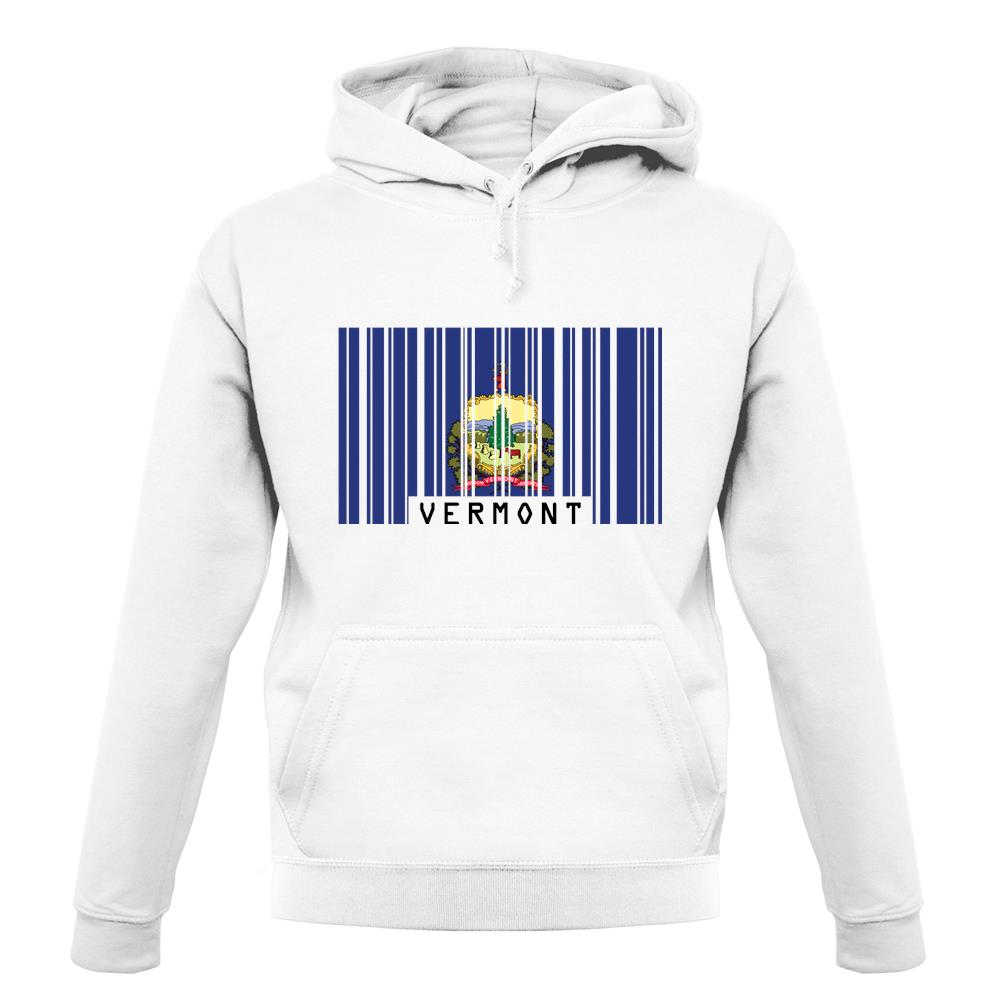 Vermont Barcode Style Flag unisex hoodie