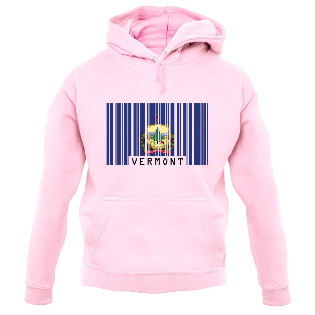 Vermont Barcode Style Flag unisex hoodie