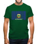 Vermont Barcode Style Flag Mens T-Shirt