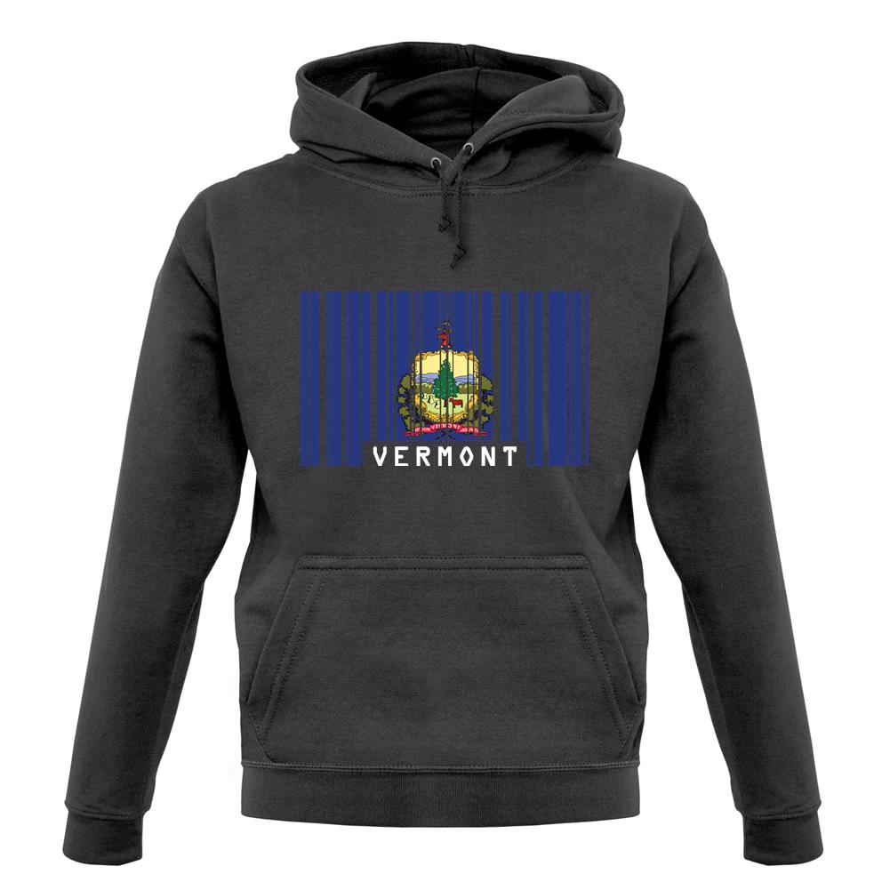 Vermont Barcode Style Flag unisex hoodie