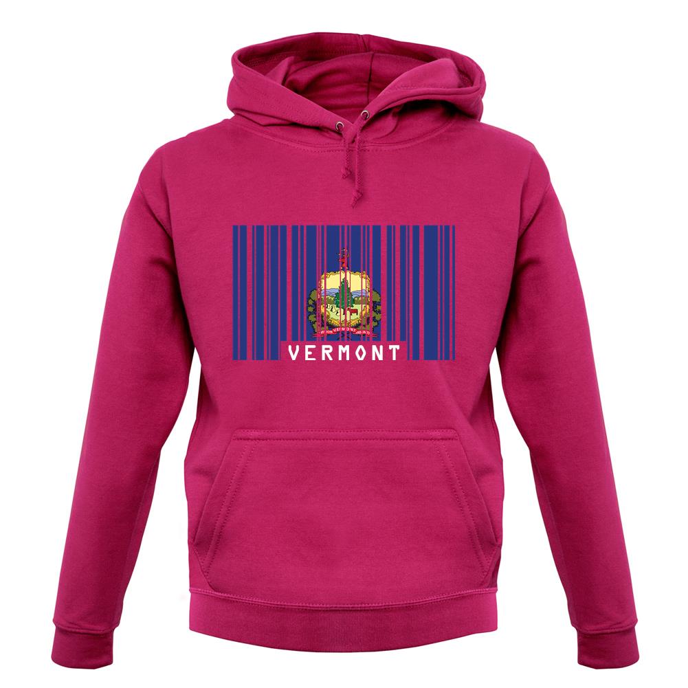 Vermont Barcode Style Flag unisex hoodie