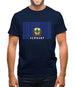 Vermont Barcode Style Flag Mens T-Shirt