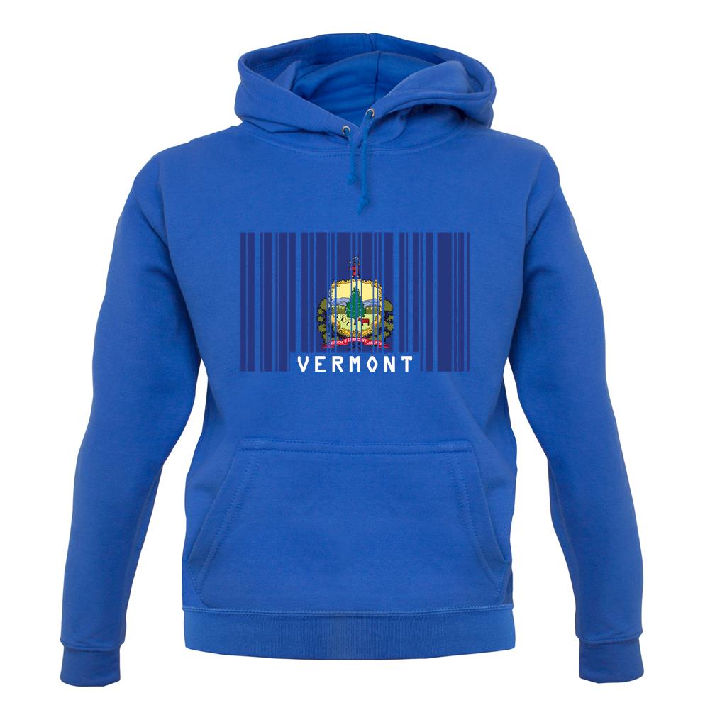 Vermont Barcode Style Flag unisex hoodie