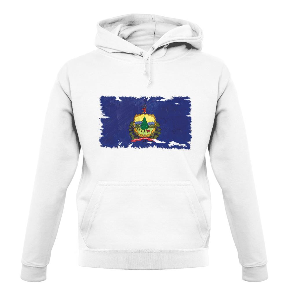 Vermont Grunge Style Flag unisex hoodie