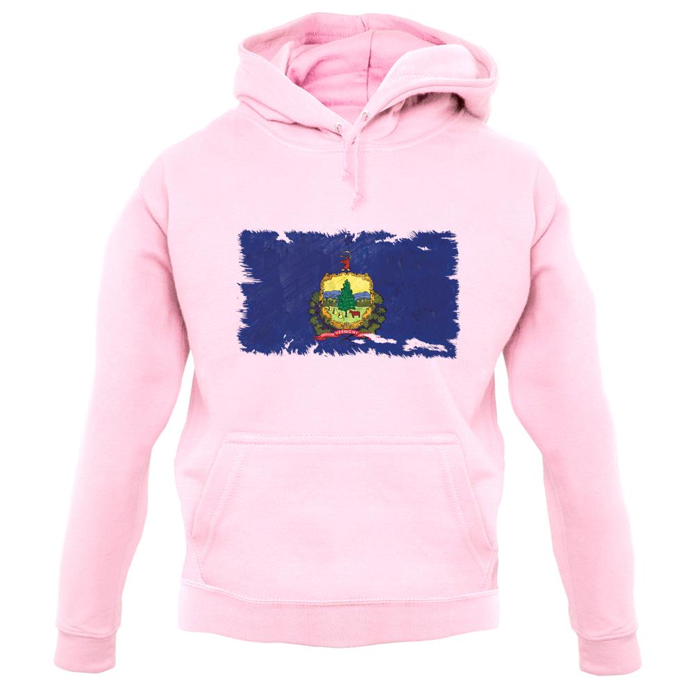 Vermont Grunge Style Flag unisex hoodie