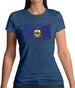 Vermont Grunge Style Flag Womens T-Shirt