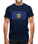 Vermont Grunge Style Flag Mens T-Shirt