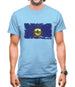 Vermont Grunge Style Flag Mens T-Shirt