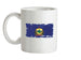 Vermont Grunge Style Flag Ceramic Mug
