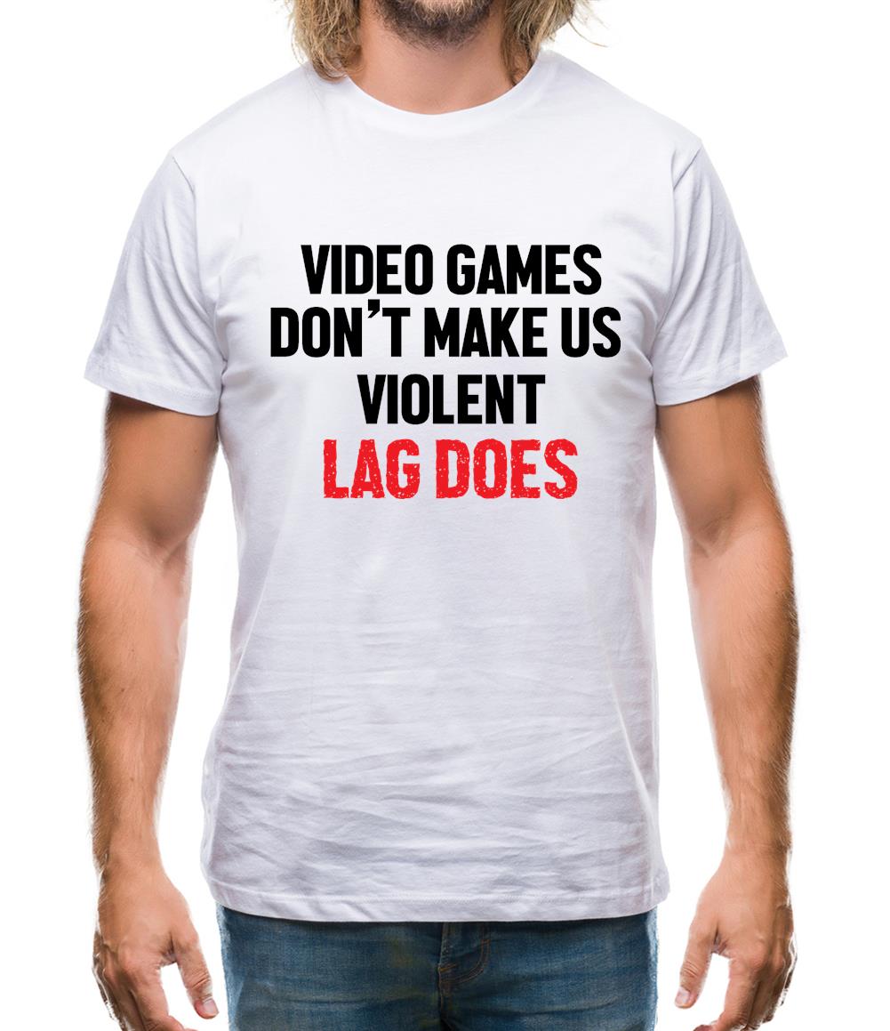 Video Games Don't Make Us Violent Mens T-Shirt