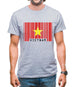 Vietnam Barcode Style Flag Mens T-Shirt