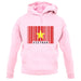 Vietnam Barcode Style Flag unisex hoodie